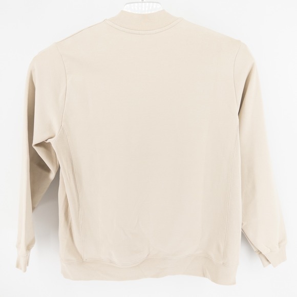 Kith Mens XL Crystal Wash Interlock Vintage Crewneck Ivory Script Logo Chest - Picture 4 of 8